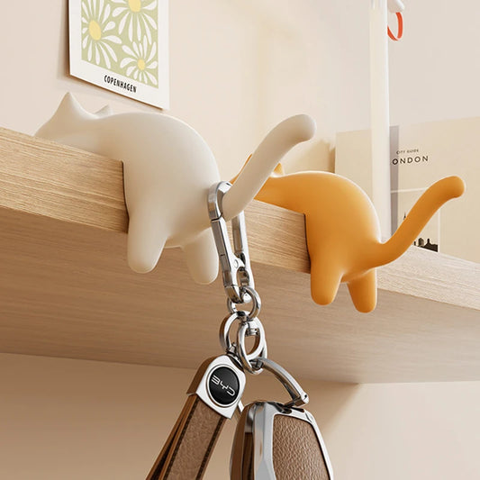 Cute Cat Shaped Hooks Key Organizer