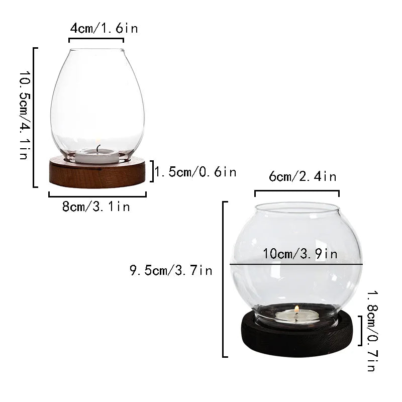 Retro Oil Lamp Glass Candle Holder