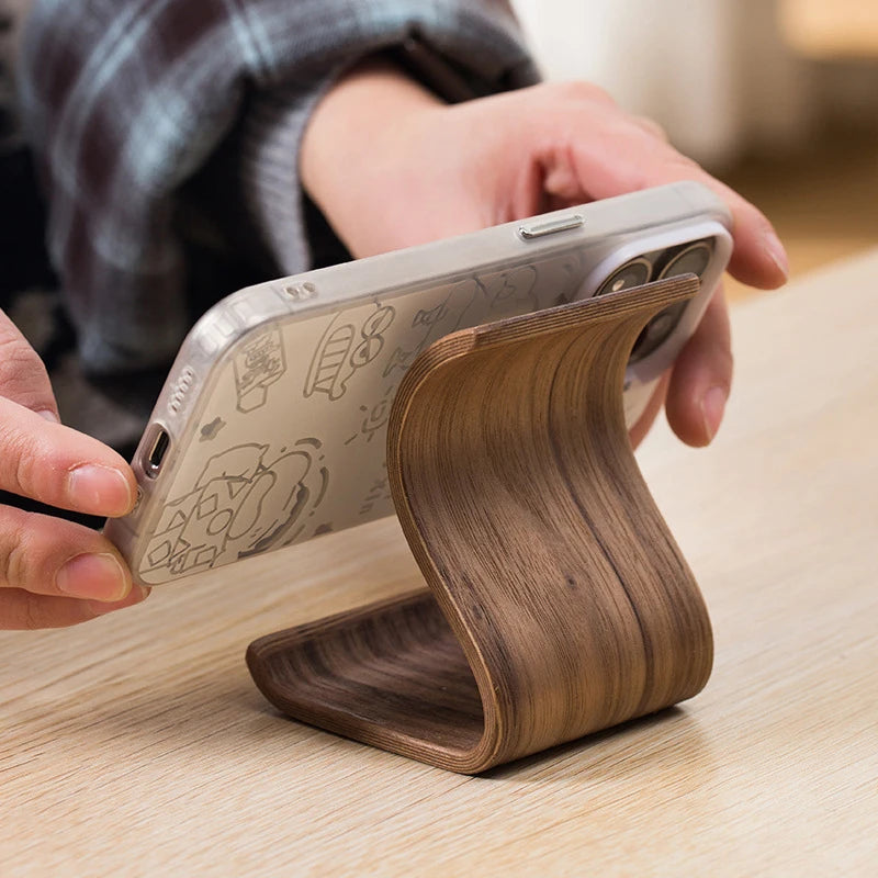Multifunctional Solid Wood Desk Holder