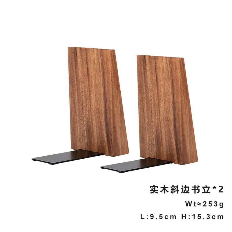 Luxury Wood Sloped Desk Bookends