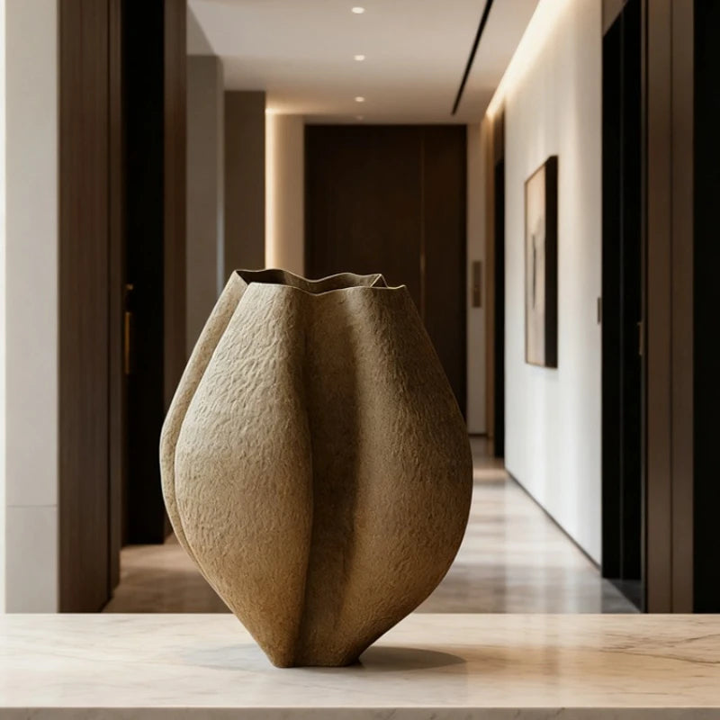 Handcrafted Geometric Irregular Vase