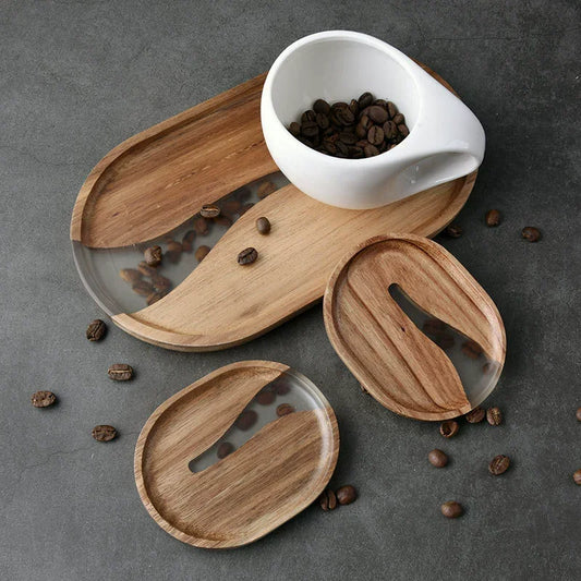 Acacia Wood Resin Inlay Serving Tray blends eco-friendly beauty with durable, modern style for serving and display; elevate space, upgrade today—Shop now!!