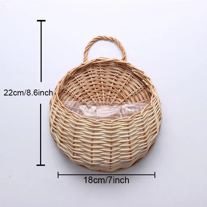 Handmade Wicker Wall Mounted Planter