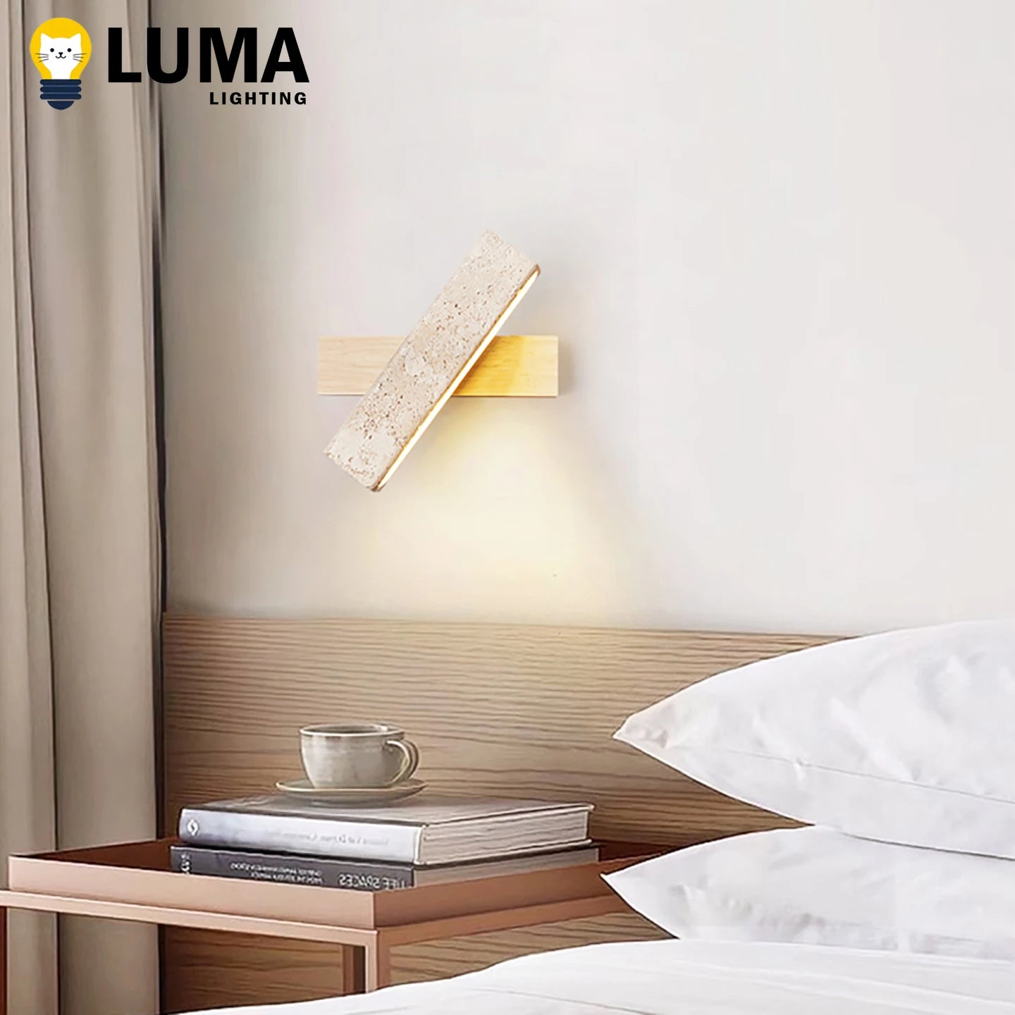 Japanese Wabi Sabi Travertine Wall Light