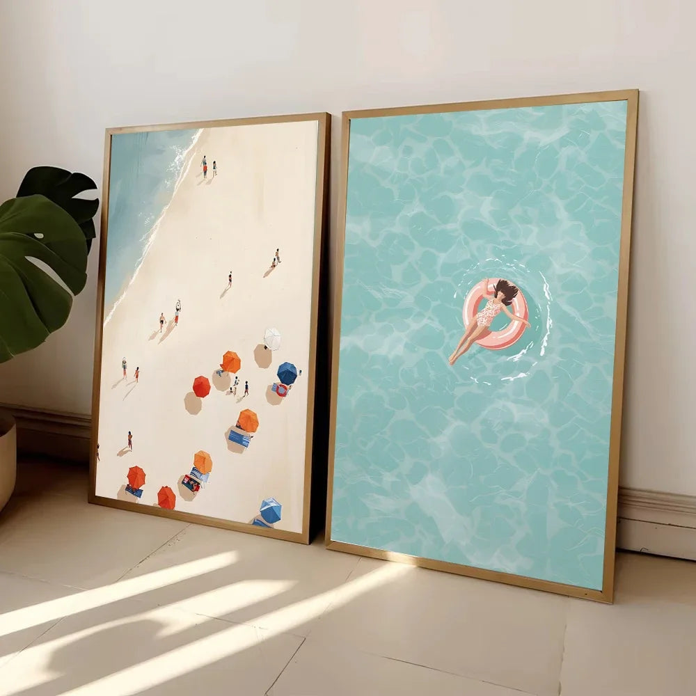 Nordic Summer Girl Canvas Art