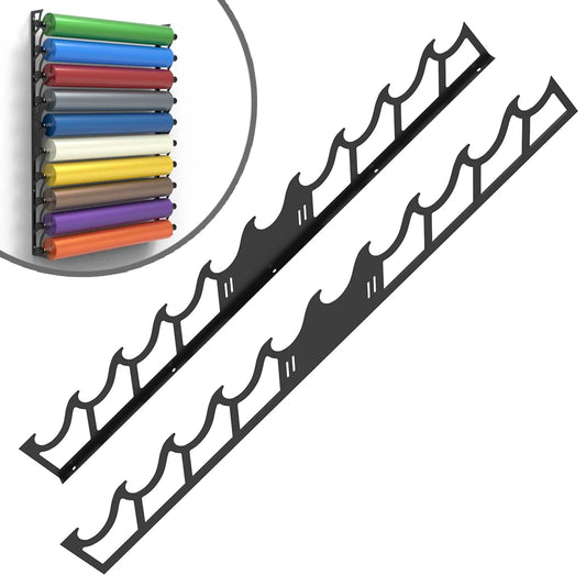 Industrial Grade Carbon Fiber Wall Mounted: sturdy wall-mounted metal organizer with 4-10 layer compartments for car vinyl wraps, keeping your workspace neat—Shop now!!