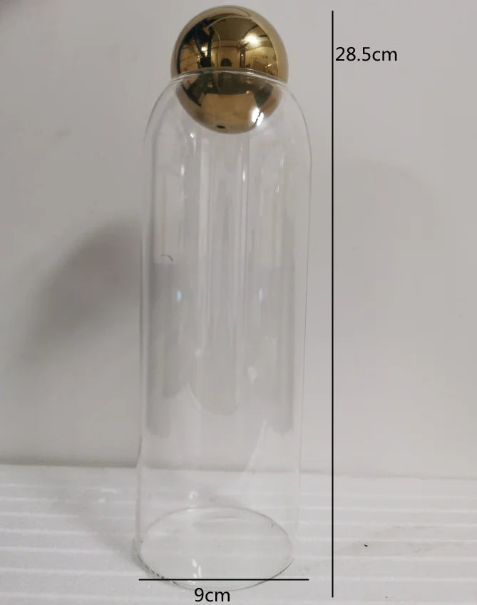 Golden Cork Glass Storage Jar