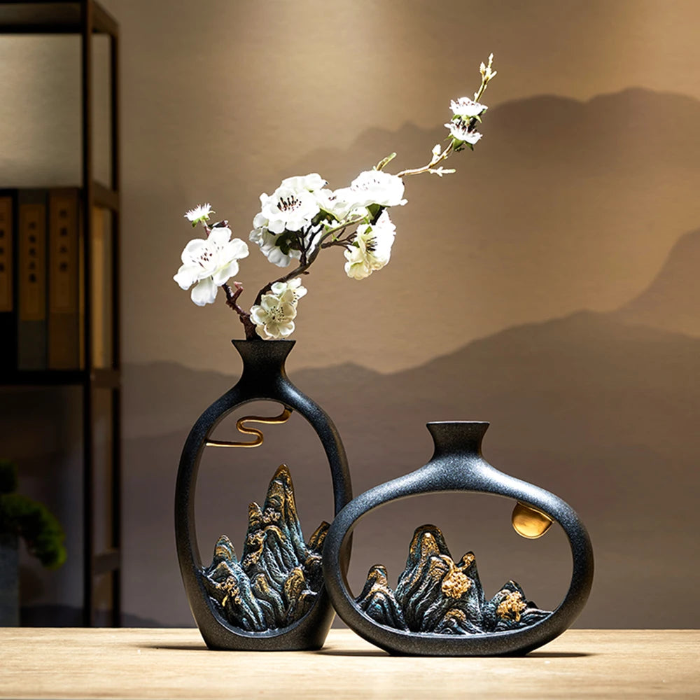 Luxury Chinese Style Resin Vase