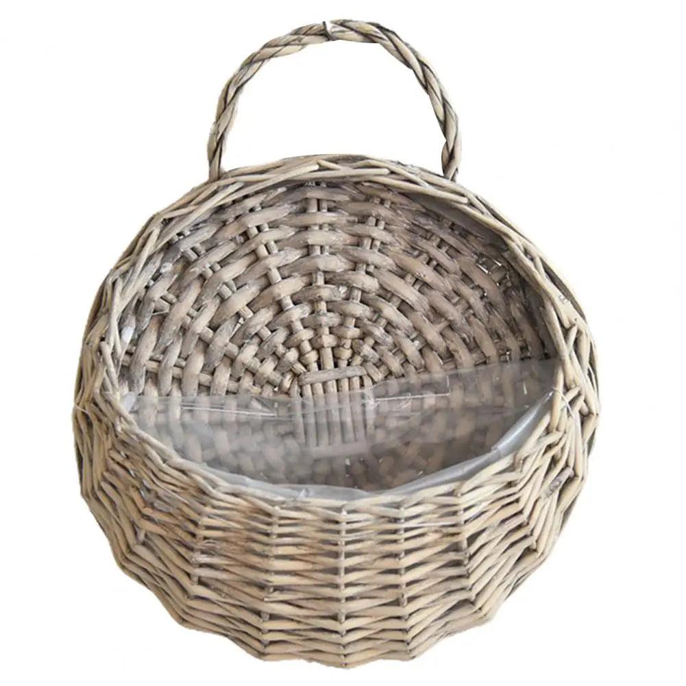 Handcrafted Rattan Hanging Flower Basket