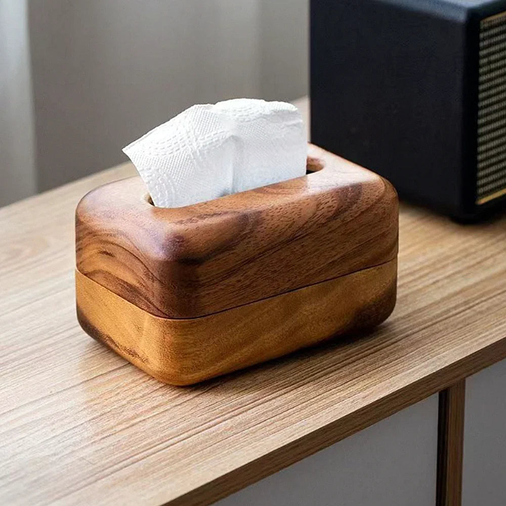 Walnut Tissue Dispenser Luxury