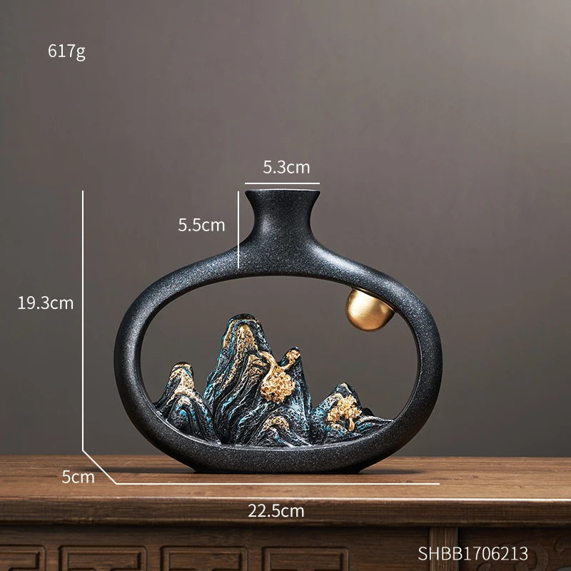 Luxury Chinese Style Resin Vase