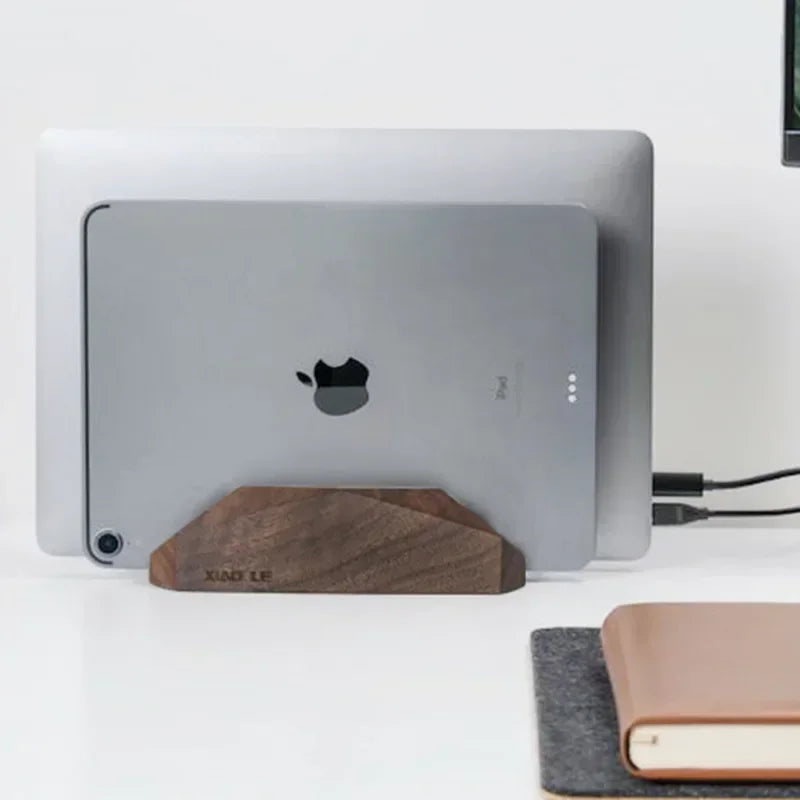 Solid Wood Dual Layer Laptop Stand