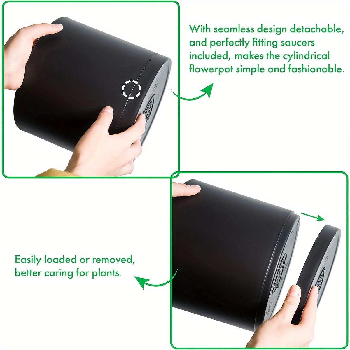 3 Plastic Planter Pots