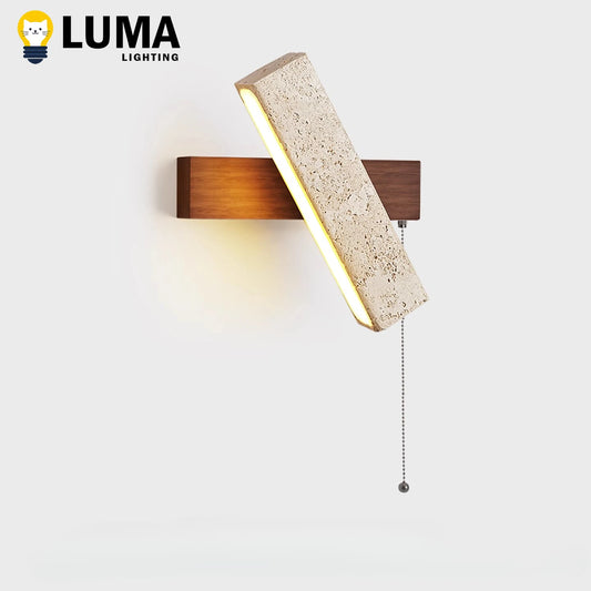 Japanese Wabi Sabi Travertine Wall Light