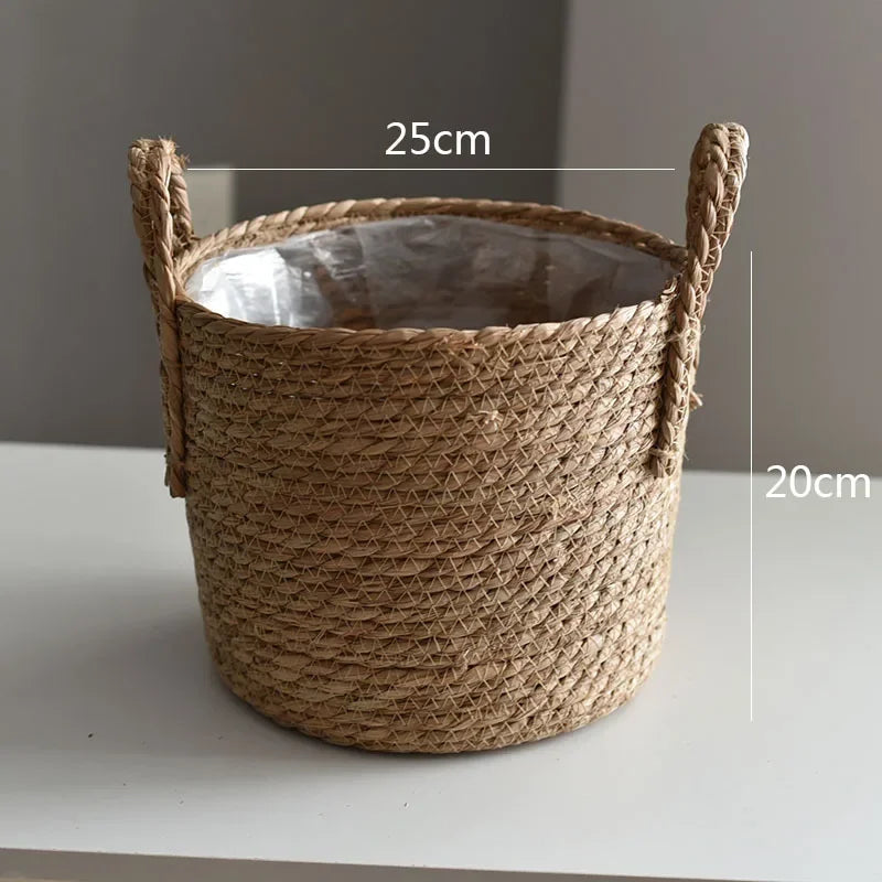 Handwoven Wicker Planter Basket