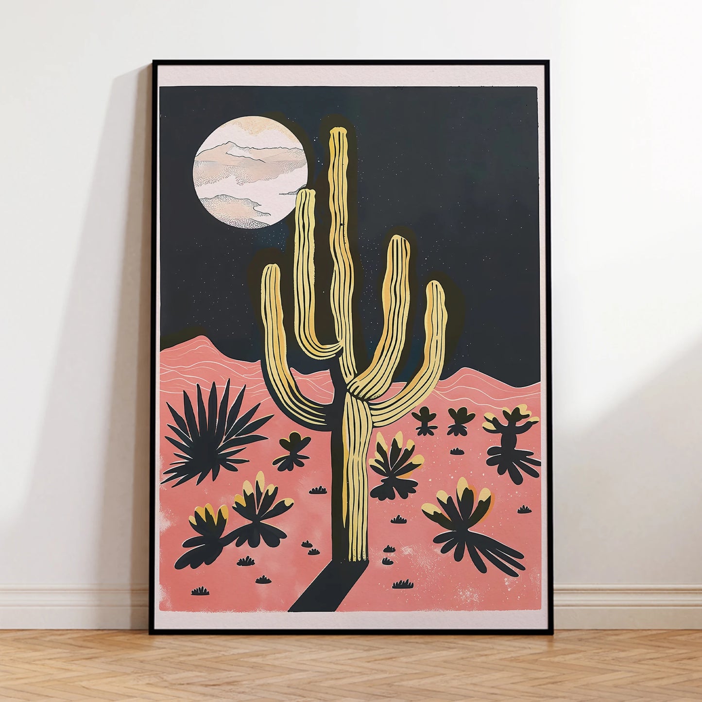 Modern Cactus Wall Art Print