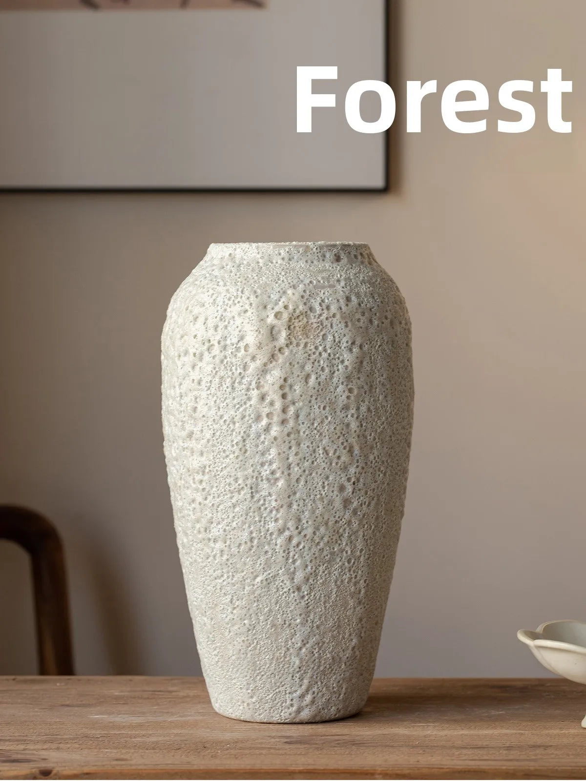 Rustic White Ceramic Porcelain Vase