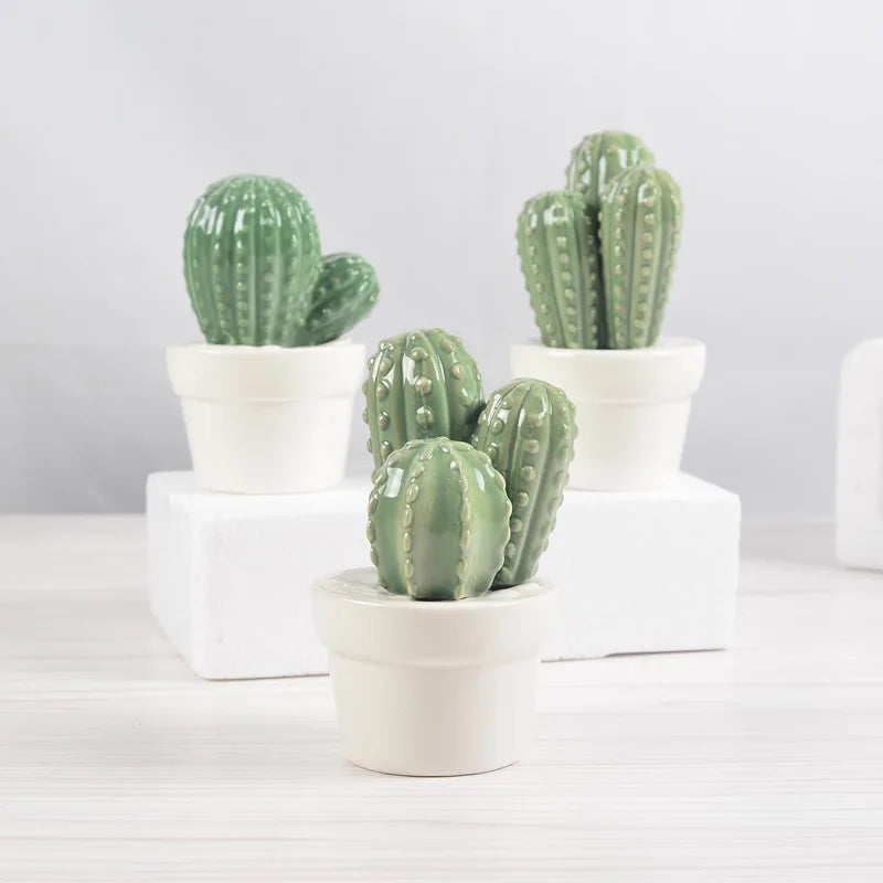 Ceramic Cactus Desk Decoration