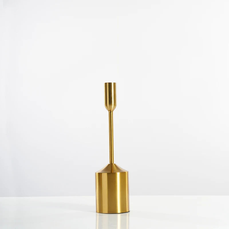 Gold Plated Metal Candle Holders