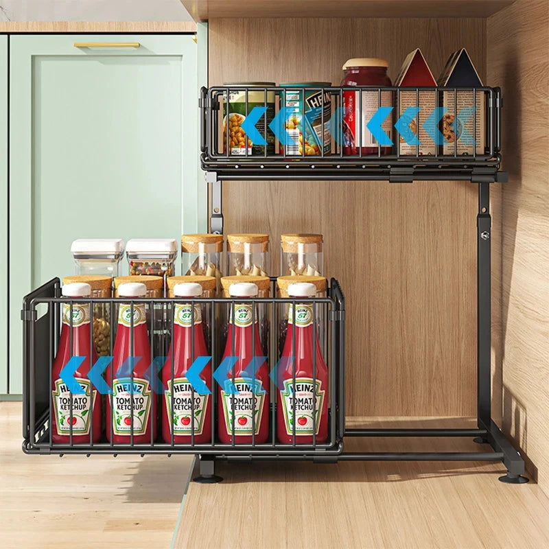Under Sink Slide-Out Storage Rack