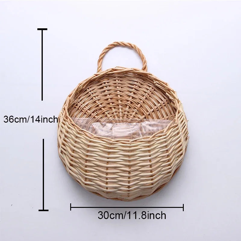 Handmade Wicker Wall Mounted Planter