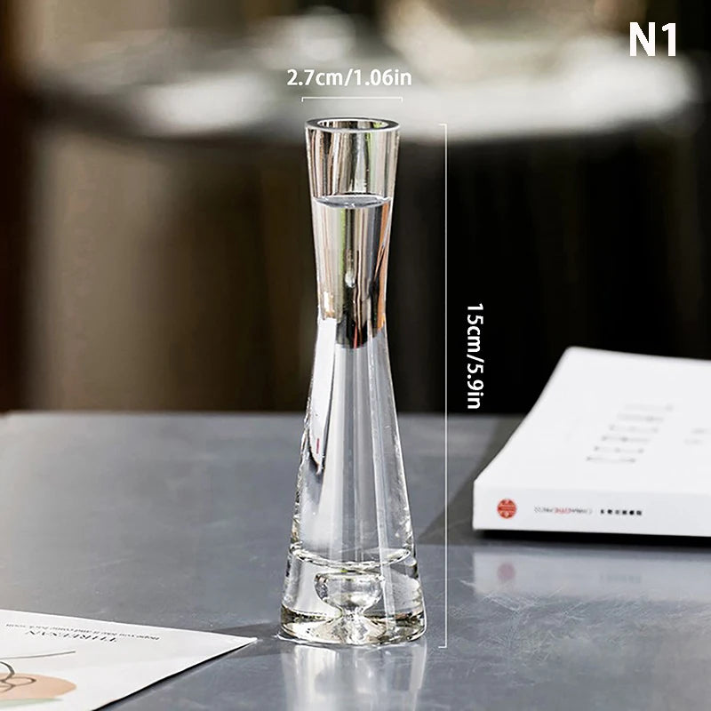 Transparent Glass Flower Vase