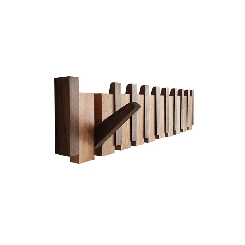 Walnut Wall Mount Coat Rack