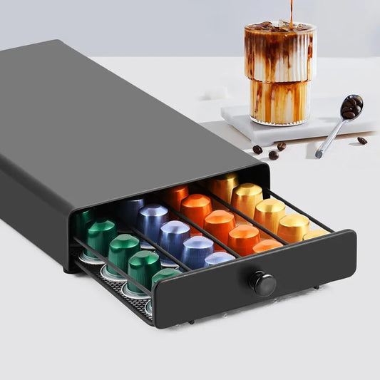 Metal Drawer Organizer For 40 Nespresso Pods And Capsules