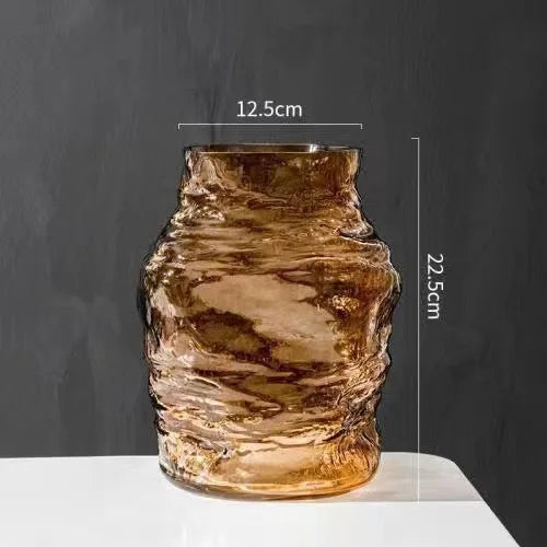 Textured Glass Hydroponic Terrarium Vase