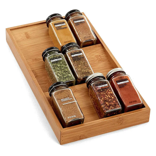 Spice Rack Organizer: Industrial stainless 3-Tier drawer spice tray stores seasonings neatly, grants quick access and upgrades your sleek kitchen—shop now.