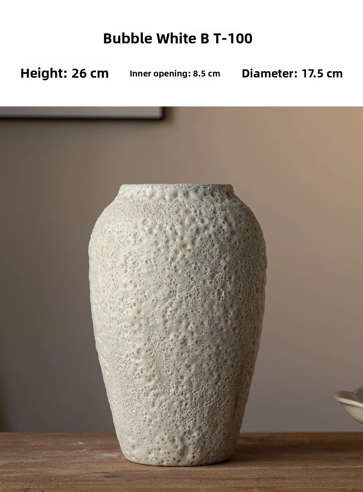 Rustic White Ceramic Porcelain Vase