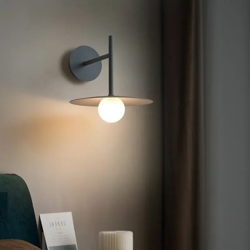 LED Wall Lamp delivers a modern circular iron-glass design with ambient lighting for bedroom or studies, ideal for modern living, enhancing decor—shop now.