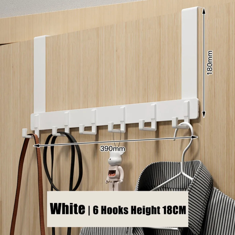 Over-the-Door Hook Rack With 6 Hooks