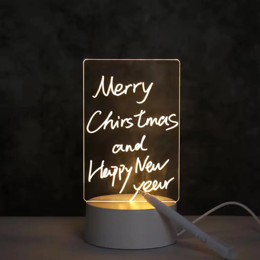 LED Drawing Board Nightlight delivers bright, energy-efficient illumination with a USB message board and pen for easy, erasable creativity—shop now today!!