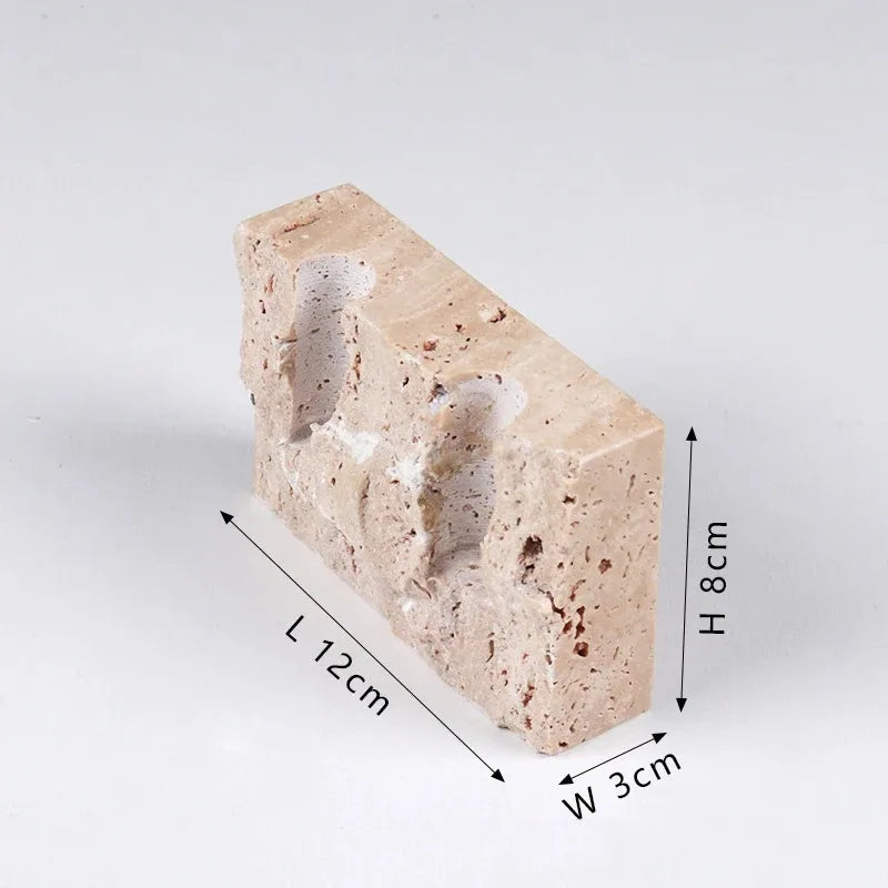 Two Hole Marble Candlestick Holder