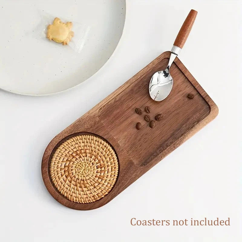 Handcrafted Hardwood Breakfast Serving Tray
