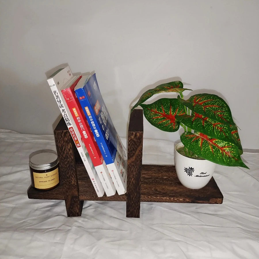Bamboo Compact Desktop Bookshelf Organizer
