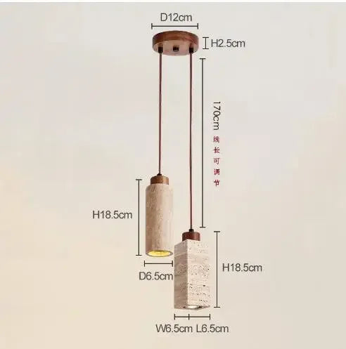 Travertine Chandelier