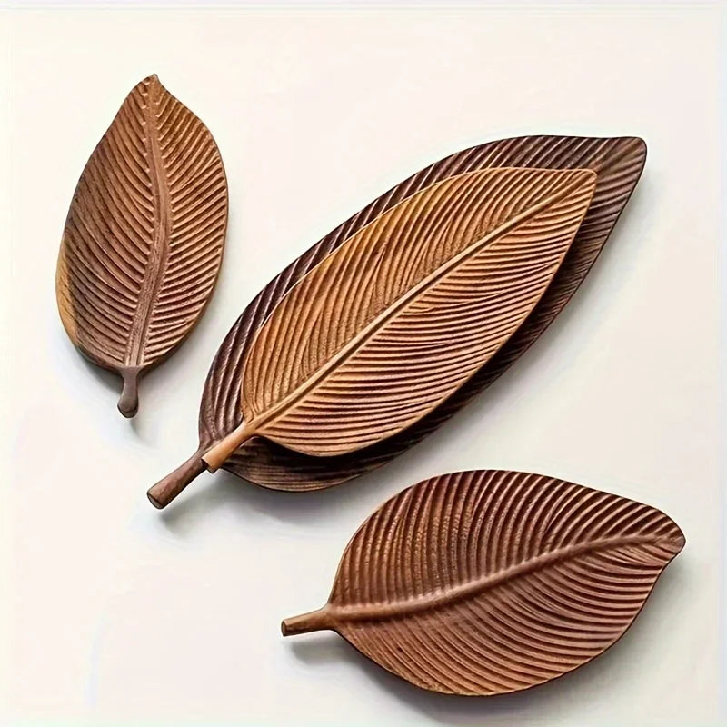 Eco Friendly Walnut Leaf Tray