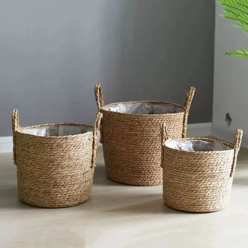 Handwoven Wicker Planter Basket