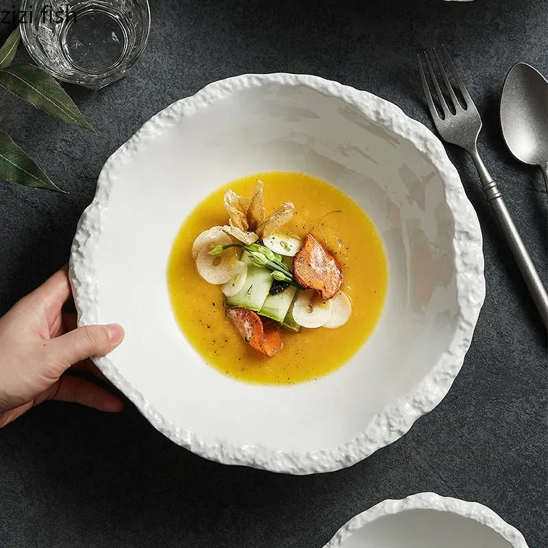 Premium Rock Texture Porcelain Dinnerware