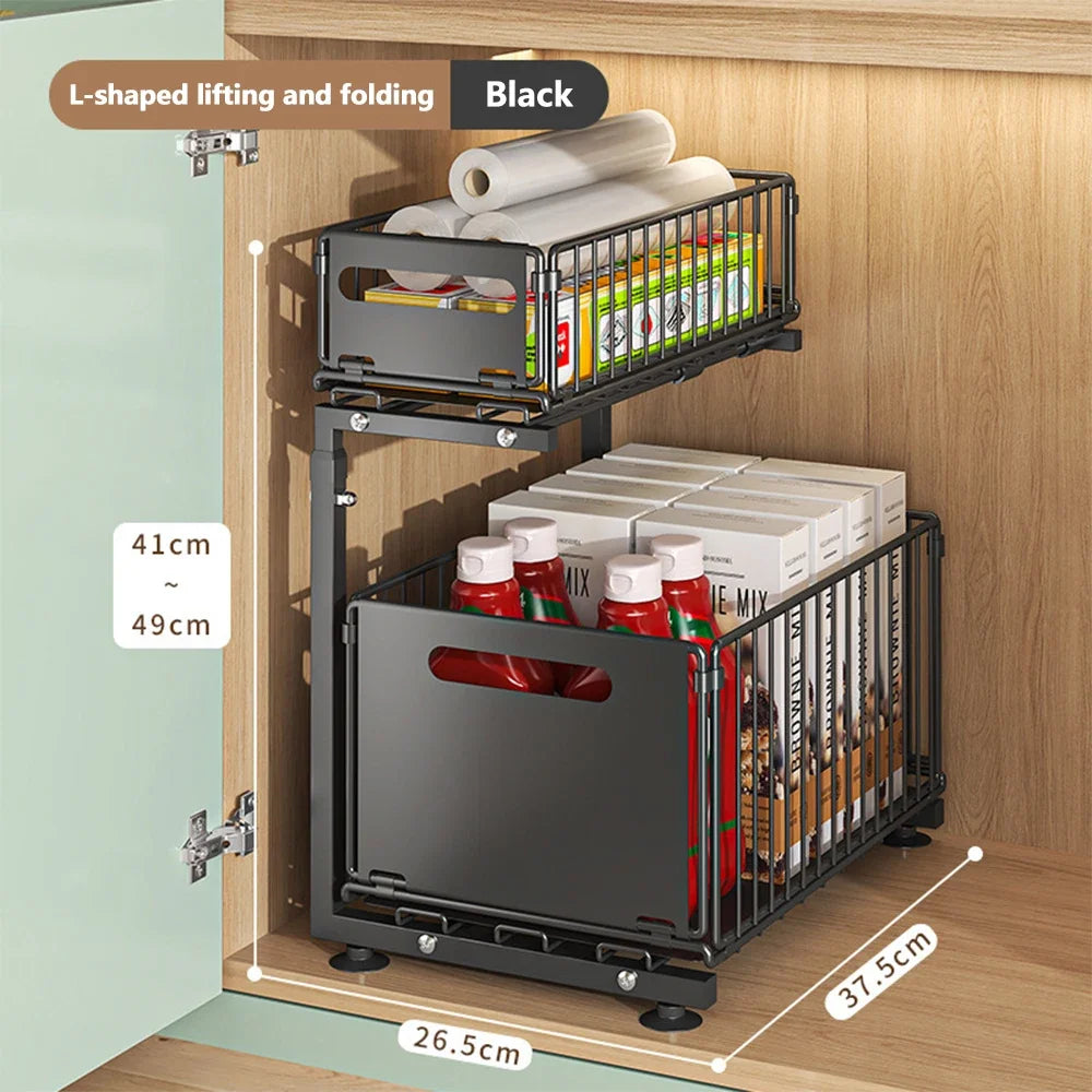 Under Sink Slide-Out Storage Rack