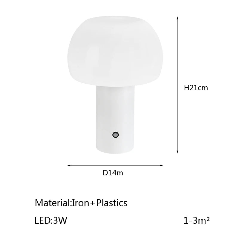 Wireless Charging Mushroom Table Lamp