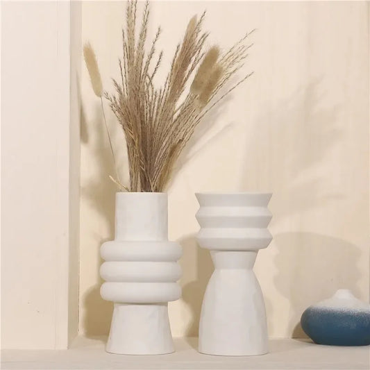 Enhance your space with our Nordic Creative Ceramic Vase, a stylish and simple decor piece perfect for any occasion, excluding water use.
