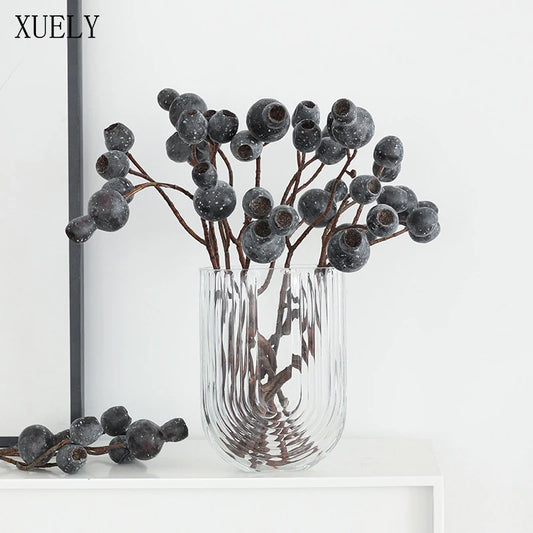 Christmas foam olive arrangement tabletop vase centerpiece delivers festive lifelike decor with berries and eucalyptus, ideal for weddings,parties—order now