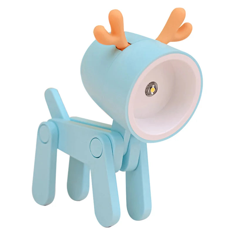 Cute Dog Night Light Folding Desk Lamp For Kids Bedroom