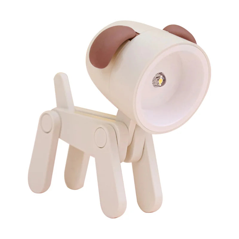 Cute Dog Night Light Folding Desk Lamp For Kids Bedroom
