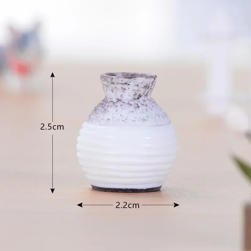 Miniature Resin Small Mouth Vase