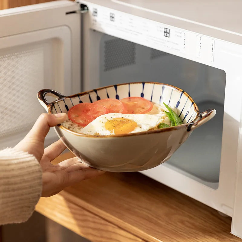 Microwave Safe Ceramic Noodle Bowl