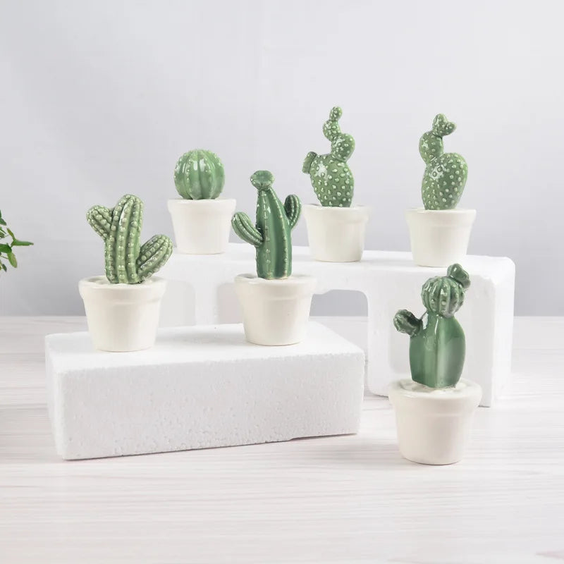 Ceramic Cactus Desk Decoration